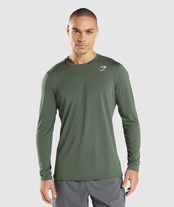 Long Sleeve Gymshark Arrival Hombre Verde | CO 3509SGL